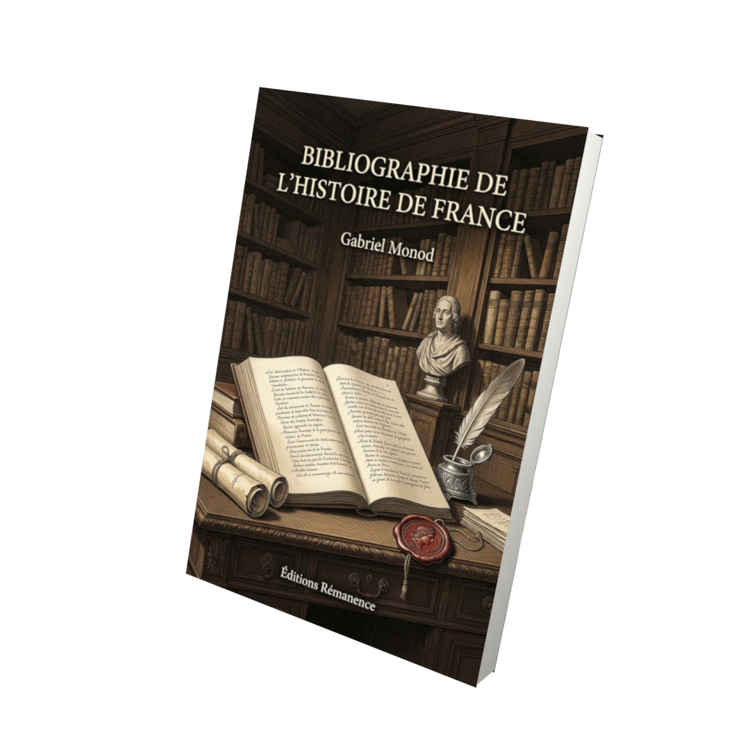 Livre Bibliographie de l’histoire de France par Gabriel Monod - Vue 3D - Editions Remanence