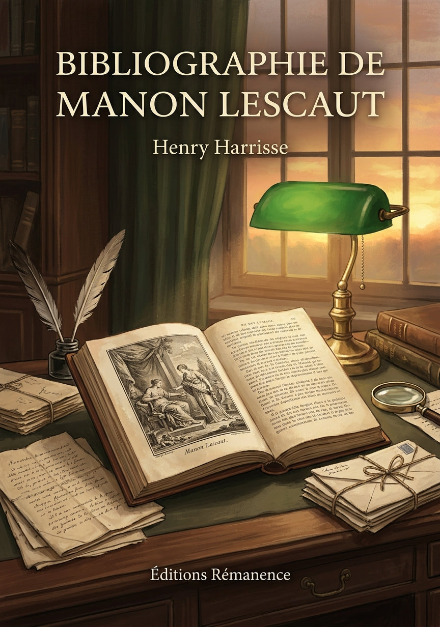Livre Bibliographie de Manon Lescaut par Henry Harrisse - Couverture - Editions Remanence