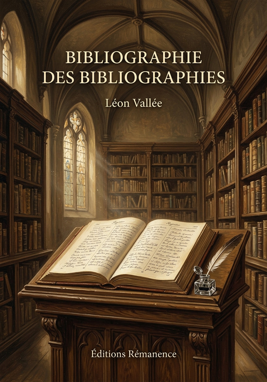 Livre Bibliographie des bibliographies par Léon Vallée - Couverture - Editions Remanence