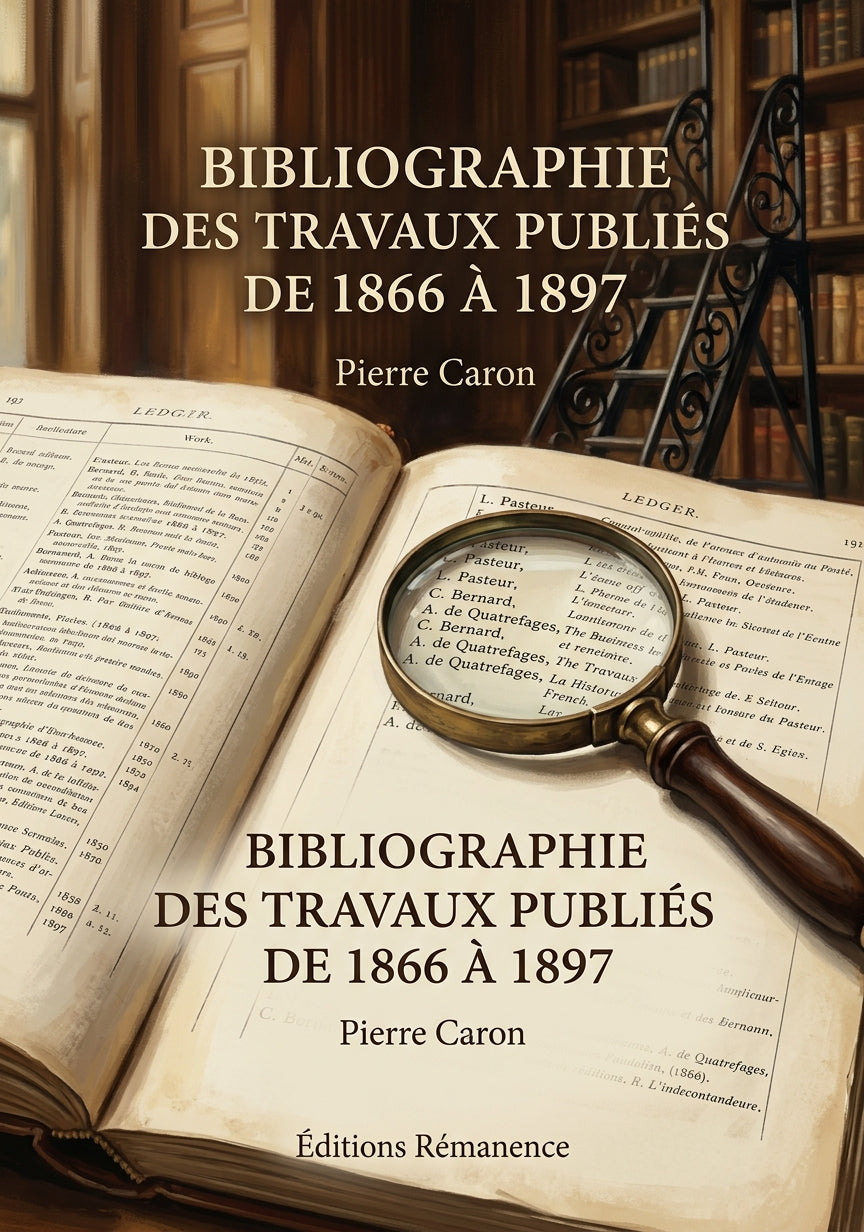 Livre Bibliographie des travaux publiés de 1866 à 1897 par Pierre Caron - Couverture - Editions Remanence