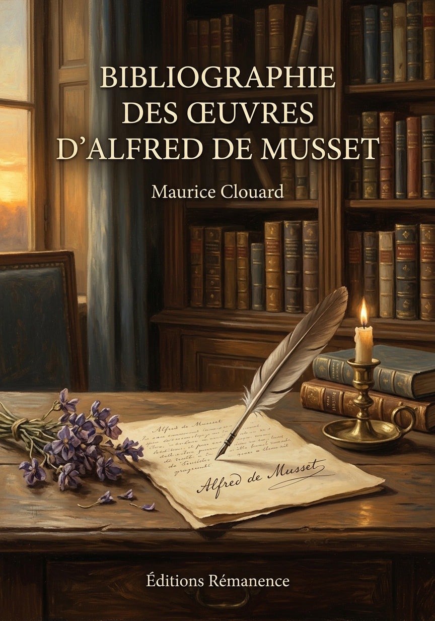 Livre Bibliographie des œuvres d’Alfred de Musset par Maurice Clouard - Couverture - Editions Remanence
