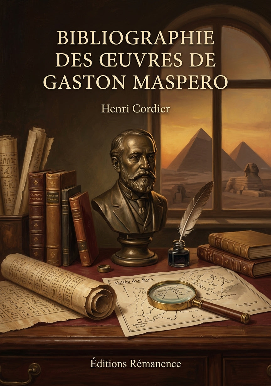 Livre Bibliographie des œuvres de Gaston Maspero par Henri Cordier - Couverture - Editions Remanence