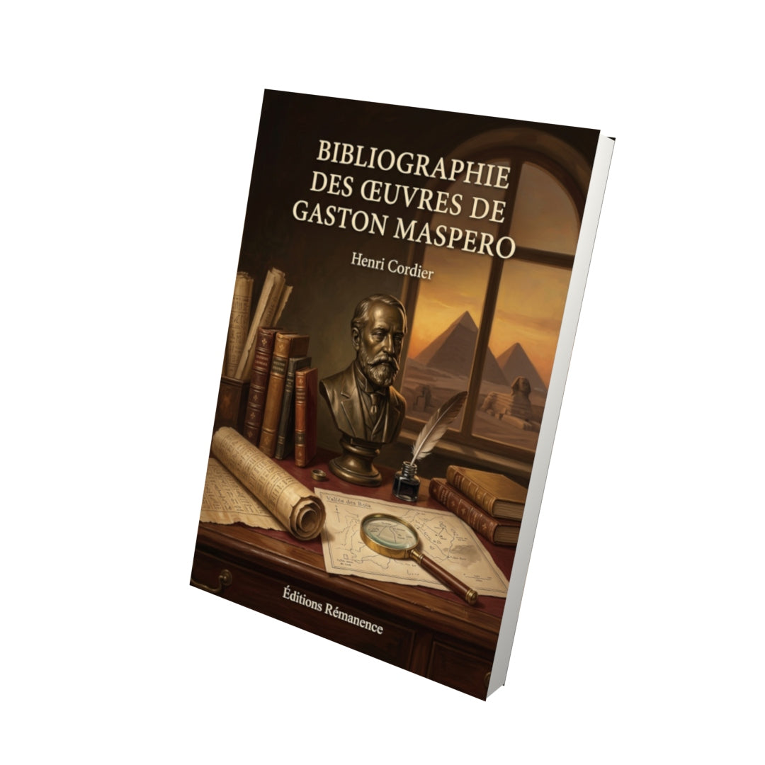Livre Bibliographie des œuvres de Gaston Maspero par Henri Cordier - Vue 3D - Editions Remanence