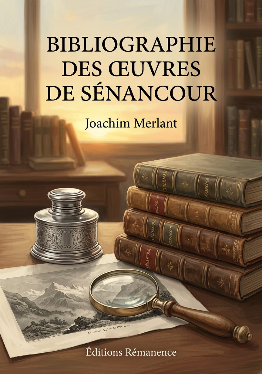 Livre Bibliographie des œuvres de Sénancour par Joachim Merlant - Couverture - Editions Remanence