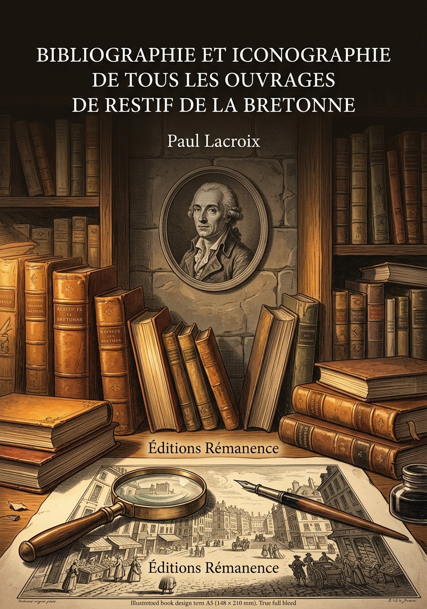 Livre Bibliographie et Iconographie de tous les ouvrages de Restif de la Bretonne par Paul Lacroix - Couverture - Editions Remanence