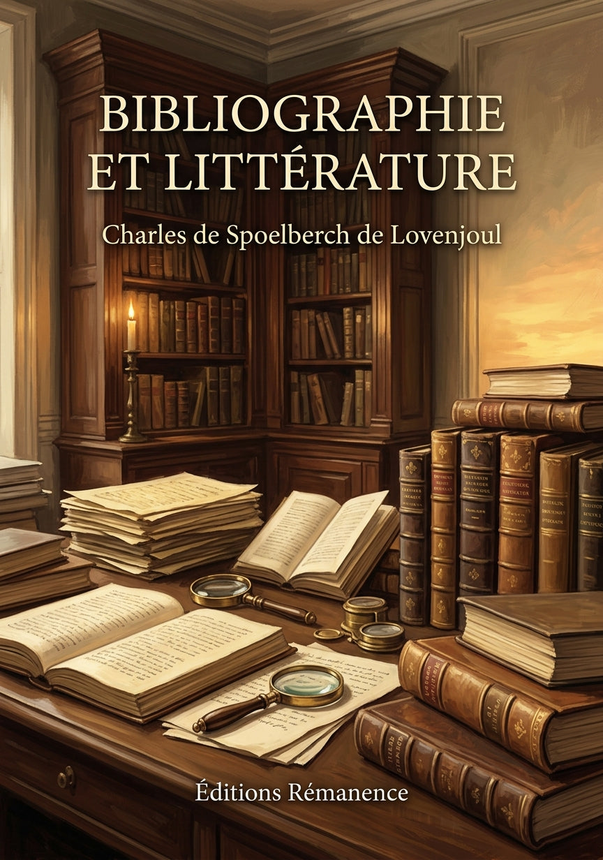 Livre Bibliographie et Littérature par Charles de Spoelberch de Lovenjoul - Couverture - Editions Remanence