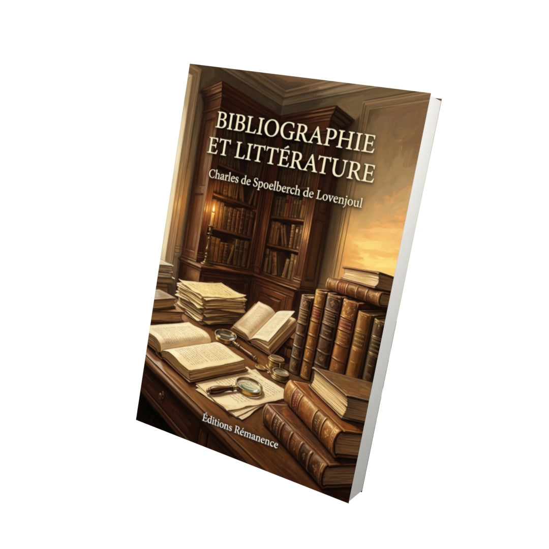 Livre Bibliographie et Littérature par Charles de Spoelberch de Lovenjoul - Vue 3D - Editions Remanence