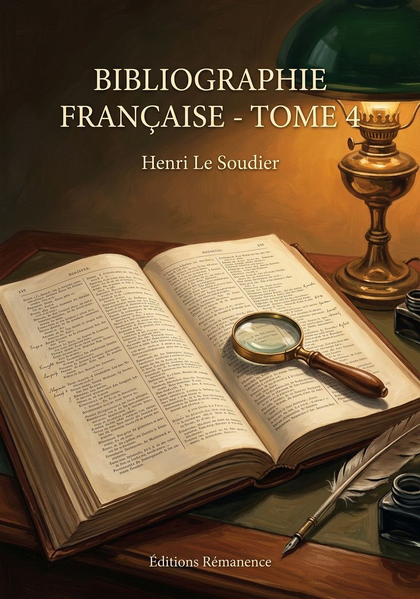 Livre Bibliographie française - Tome 4 par Henri Le Soudier - Couverture - Editions Remanence