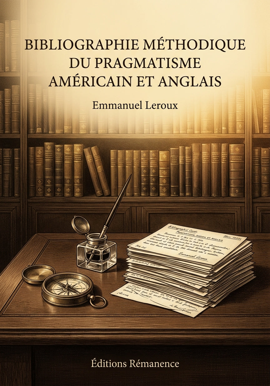 Livre Bibliographie méthodique du pragmatisme américain et anglais par Emmanuel Leroux - Couverture - Editions Remanence