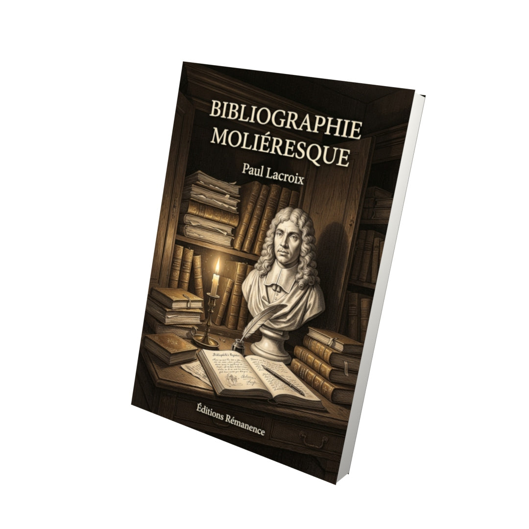 Livre Bibliographie moliéresque par Paul Lacroix - Vue 3D - Editions Remanence