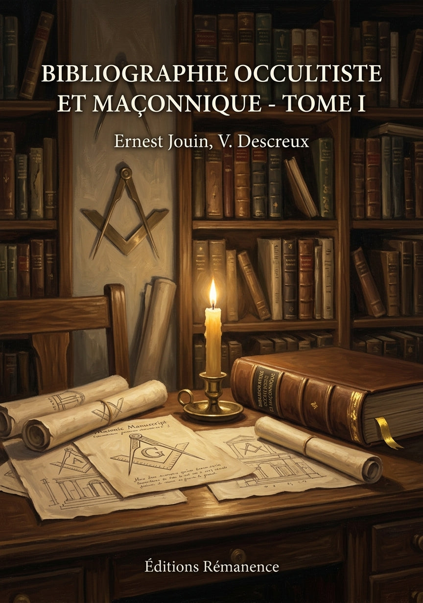 Livre Bibliographie occultiste et maçonnique - Tome I par Ernest Jouin, V. Descreux - Couverture - Editions Remanence