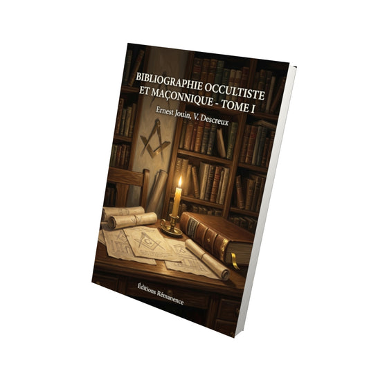 Livre Bibliographie occultiste et maçonnique - Tome I par Ernest Jouin, V. Descreux - Vue 3D - Editions Remanence