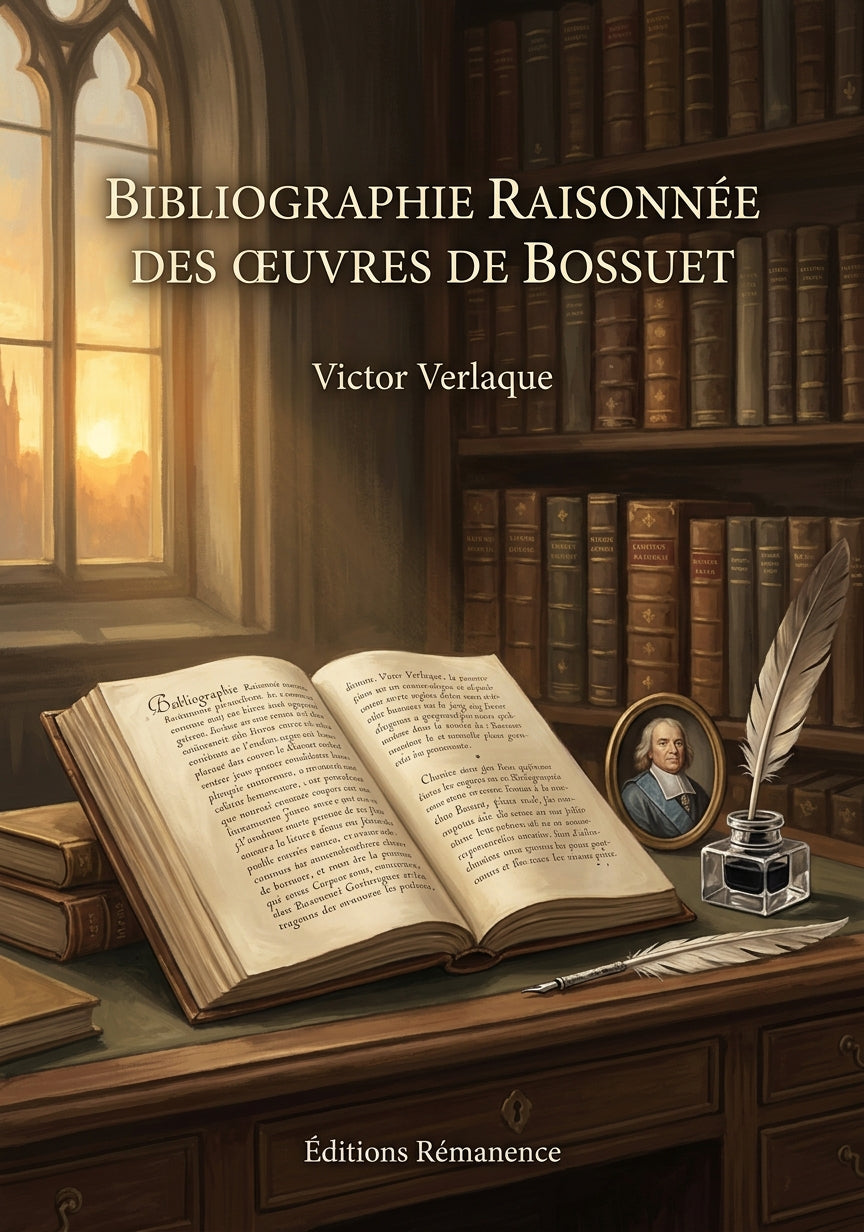 Livre Bibliographie raisonnée des œuvres de Bossuet par Victor Verlaque - Couverture - Editions Remanence