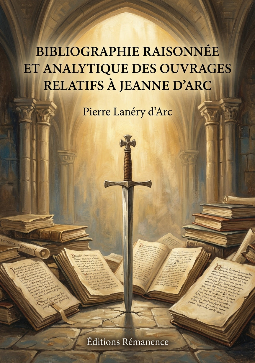 Livre Bibliographie raisonnée et analytique des ouvrages relatifs à Jeanne d’Arc par Pierre Lanéry d’Arc - Couverture - Editions Remanence