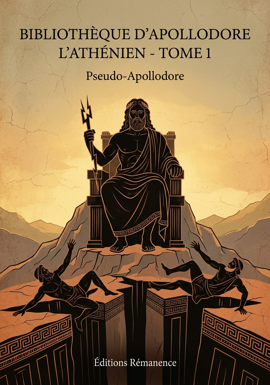 Livre Bibliothèque d’Apollodore l’Athénien - Tome 1 par Pseudo-Apollodore - Couverture - Editions Remanence