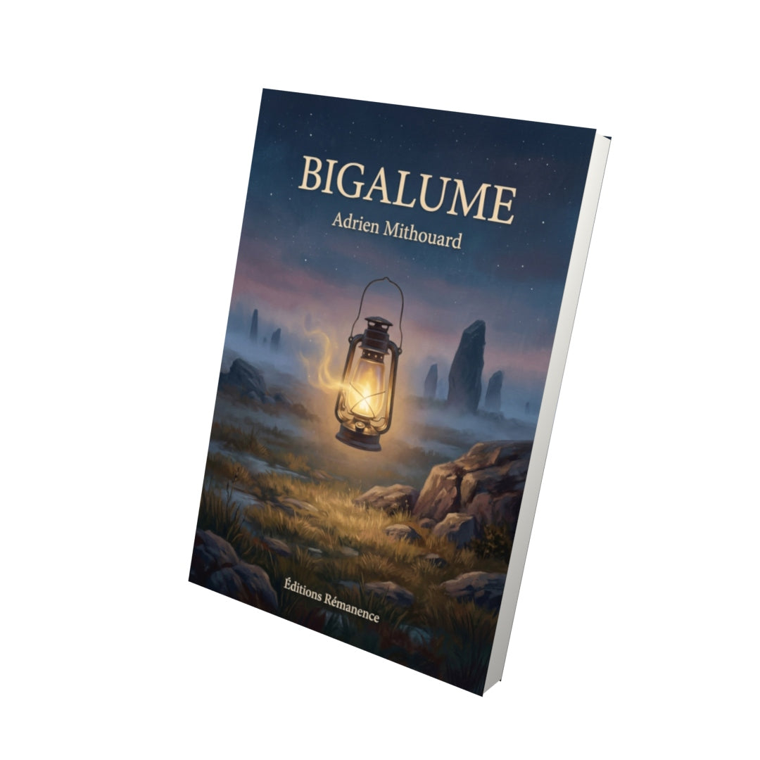 Livre Bigalume par Adrien Mithouard - Vue 3D - Editions Remanence