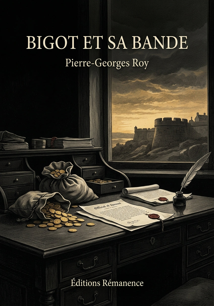 Livre Bigot et sa bande par Pierre-Georges Roy - Couverture - Editions Remanence