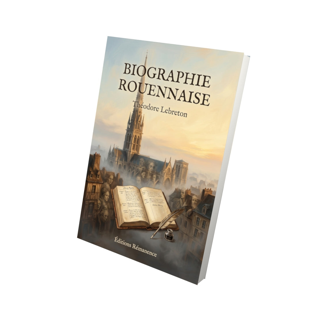 Livre Biographie rouennaise par Théodore Lebreton - Vue 3D - Editions Remanence
