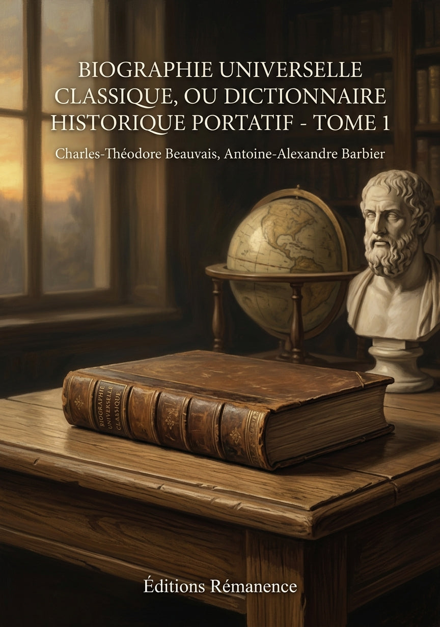 Livre Biographie universelle classique, ou Dictionnaire historique portatif - Tome 1 par Charles-Théodore Beauvais, Antoine-Alexandre Barbier - Couverture - Editions Remanence
