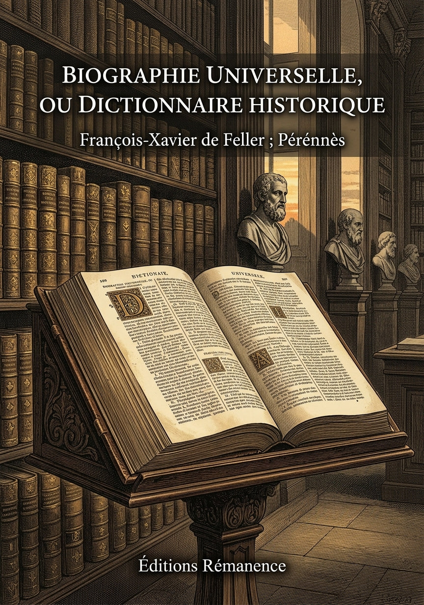 Livre Biographie universelle, ou dictionnaire historique par François-Xavier de Feller ; Pérénnès - Couverture - Editions Remanence