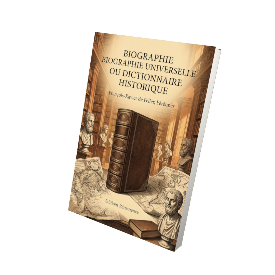Livre Biographie universelle ou dictionnaire historique par François-Xavier de Feller, Pérénnès - Vue 3D - Editions Remanence