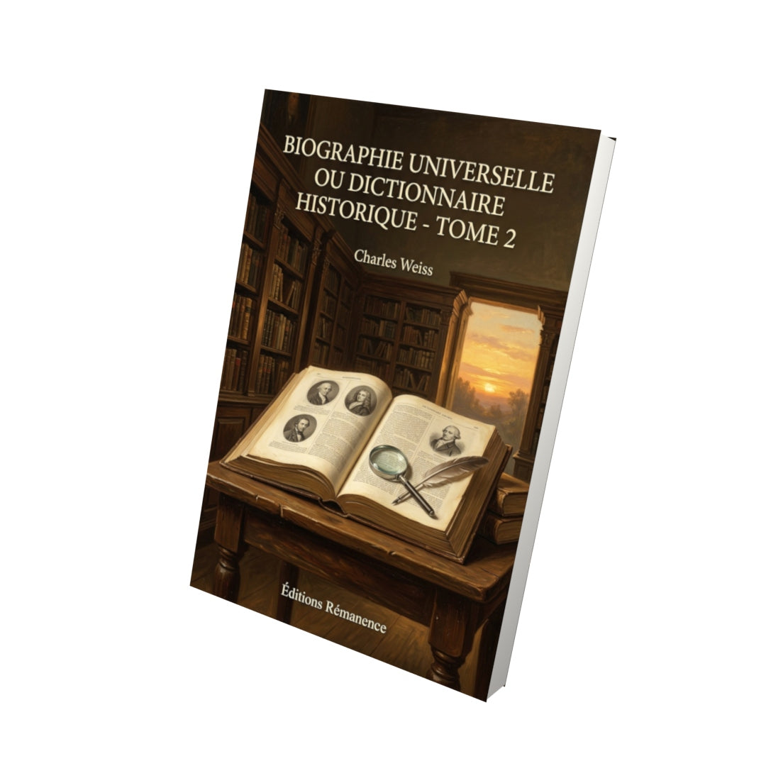 Livre Biographie universelle ou dictionnaire historique - Tome 2 par Charles Weiss - Vue 3D - Editions Remanence