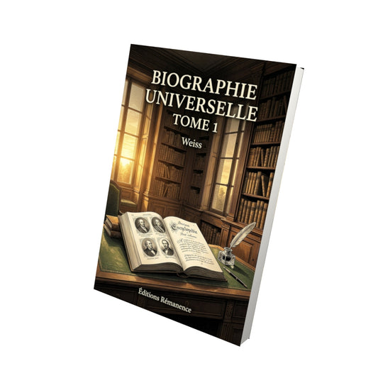 Livre Biographie universelle Tome 1 - Weiss - Vue 3D - Editions Remanence