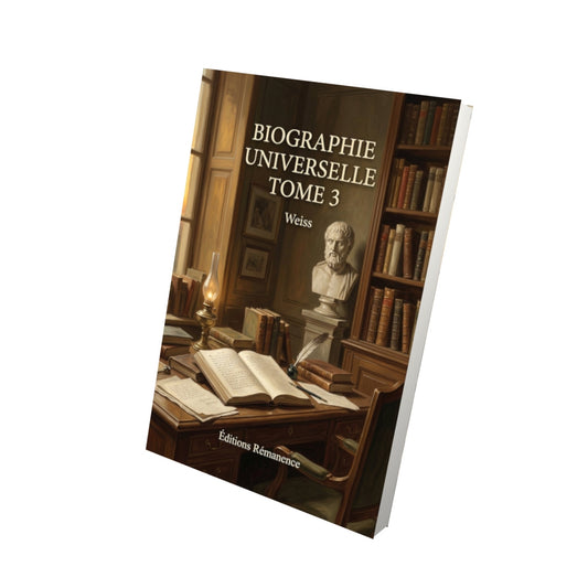 Livre Biographie universelle Tome 3 - Weiss - Vue 3D - Editions Remanence