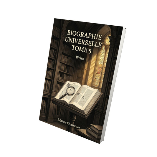 Livre Biographie universelle Tome 5 - Weiss - Vue 3D - Editions Remanence