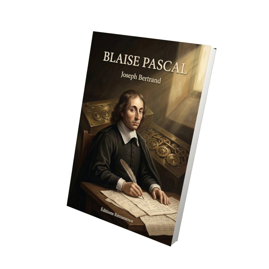 Livre Blaise Pascal par Joseph Bertrand - Vue 3D - Editions Remanence