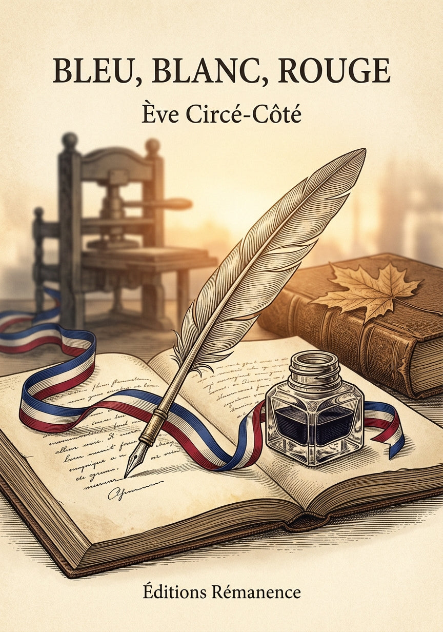 Livre Bleu, blanc, rouge par Ève Circé-Côté - Couverture - Editions Remanence