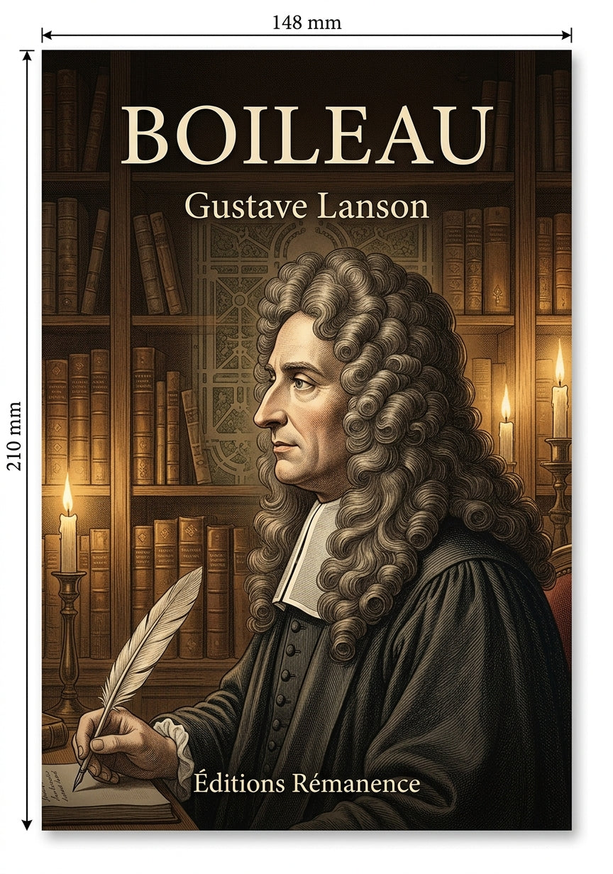 Livre Boileau par Gustave Lanson - Couverture - Editions Remanence