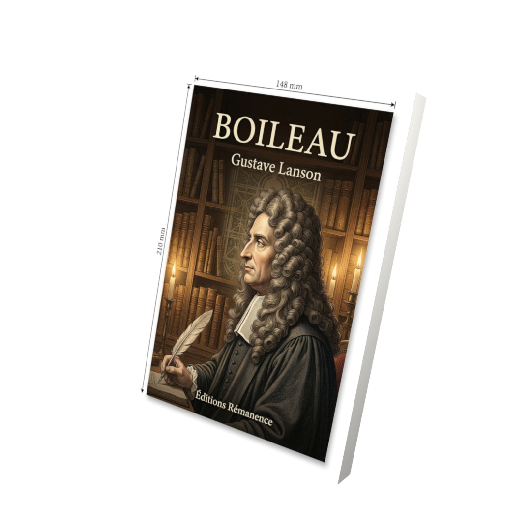 Livre Boileau par Gustave Lanson - Vue 3D - Editions Remanence
