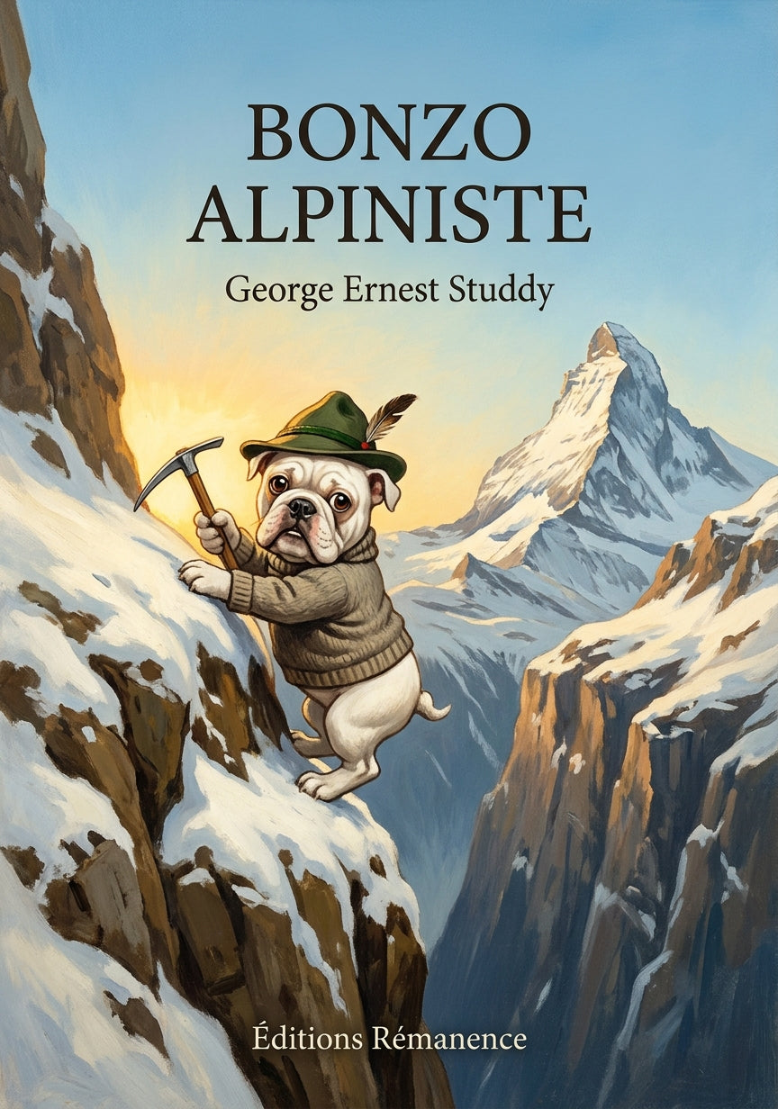 Livre Bonzo alpiniste par George Ernest Studdy - Couverture - Editions Remanence