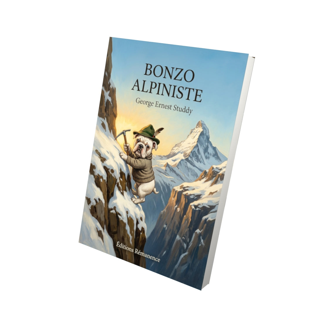 Livre Bonzo alpiniste par George Ernest Studdy - Vue 3D - Editions Remanence