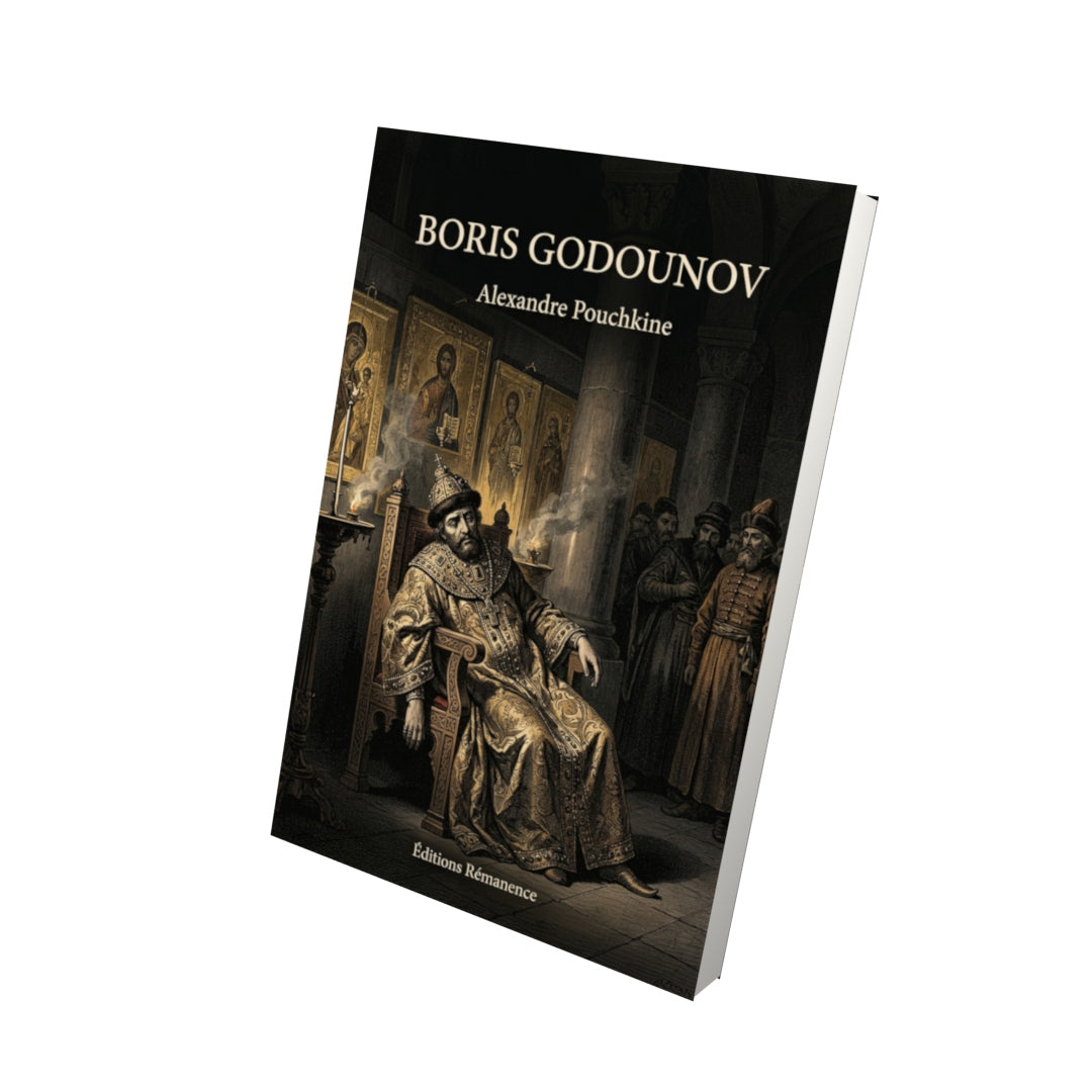 Livre Boris Godounov par Alexandre Pouchkine - Vue 3D - Editions Remanence