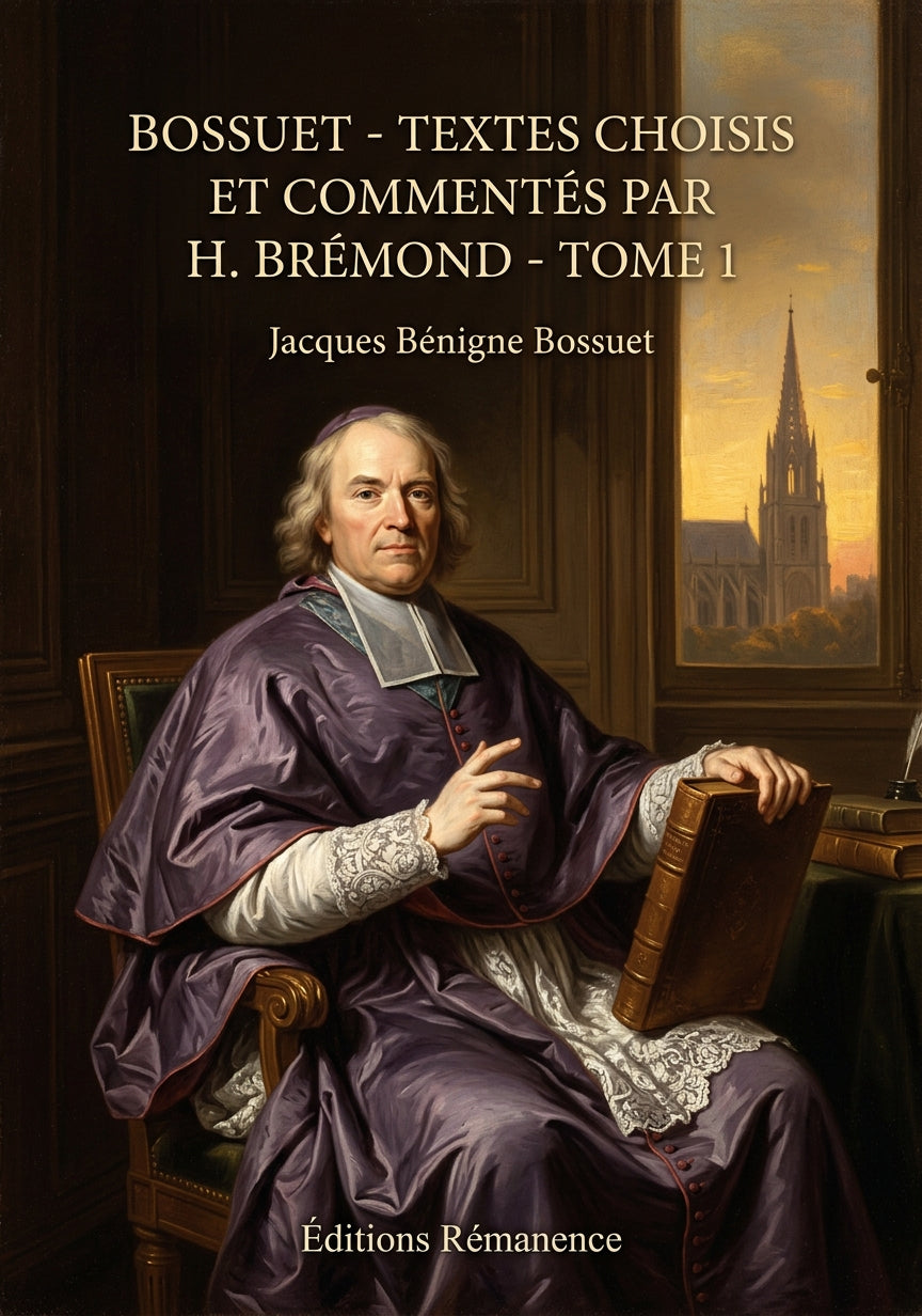 Livre Bossuet - Textes choisis et commentés par H. Brémond - Tome 1 par Jacques Bénigne Bossuet - Couverture - Editions Remanence