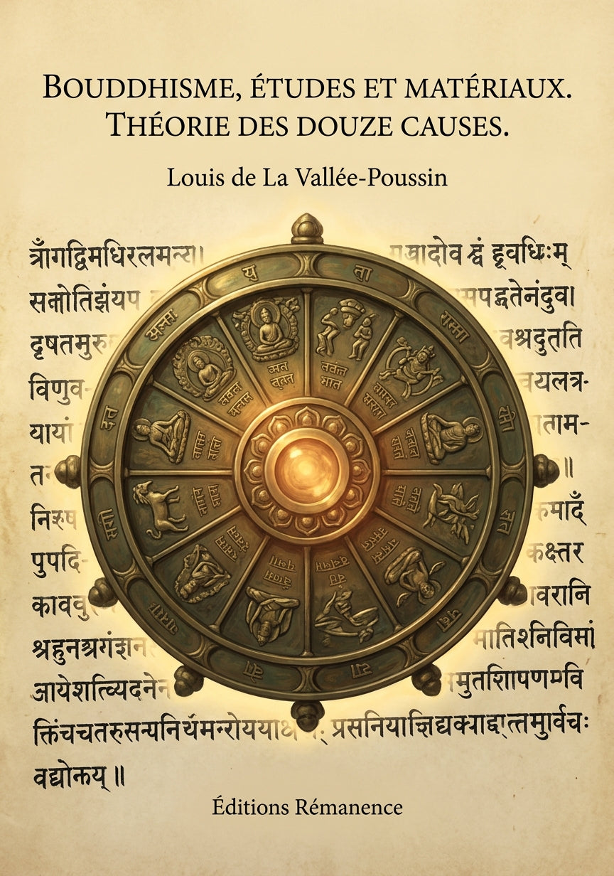 Livre Bouddhisme, études et matériaux. Théorie des douze causes. par Louis de La Vallée-Poussin - Couverture - Editions Remanence