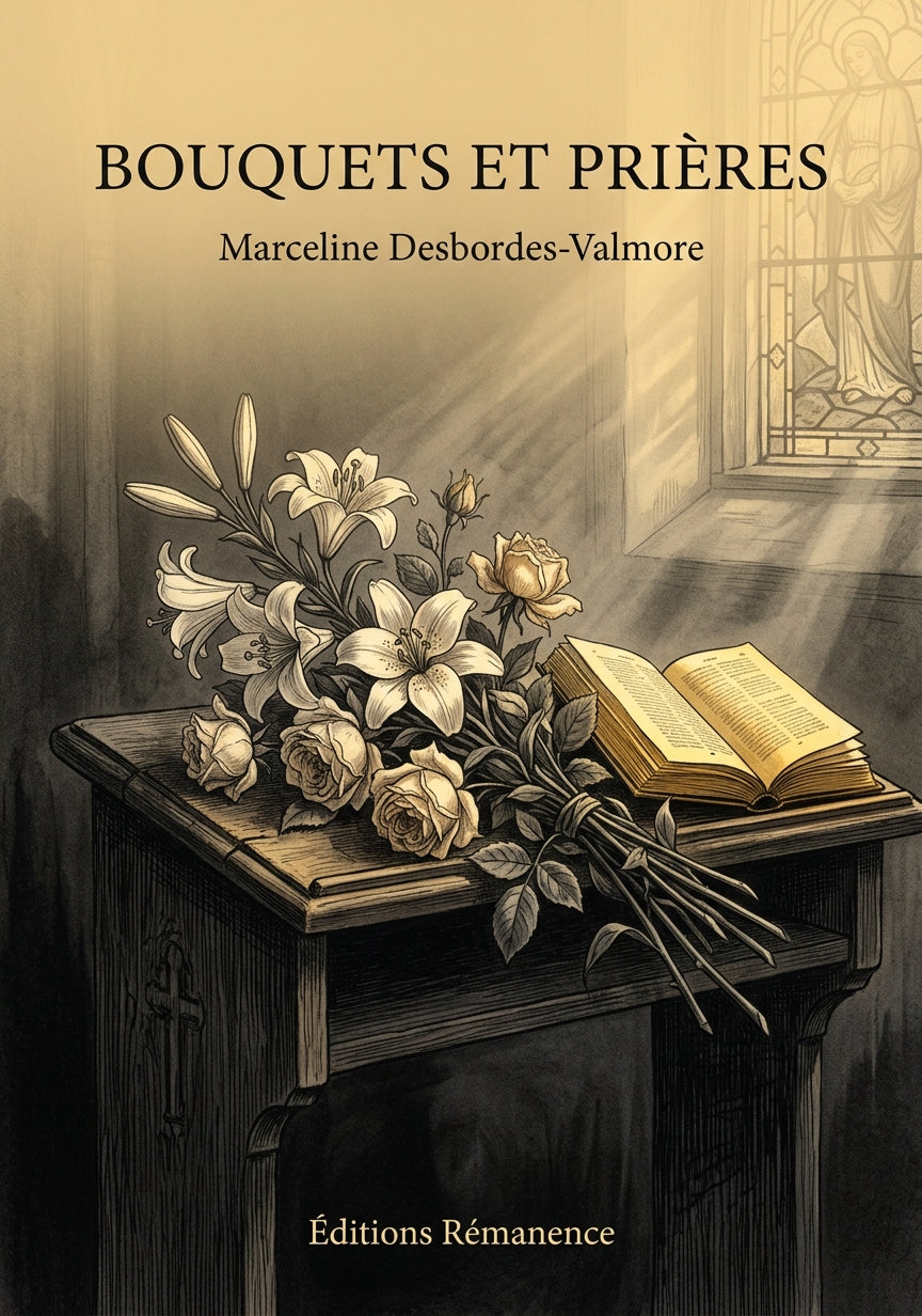 Livre Bouquets et prières par Marceline Desbordes-Valmore - Couverture - Editions Remanence
