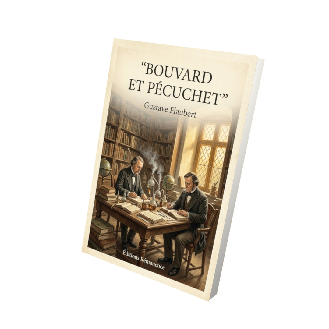 Livre Bouvard et Pécuchet - Gustave Flaubert - Vue 3D - Editions Remanence