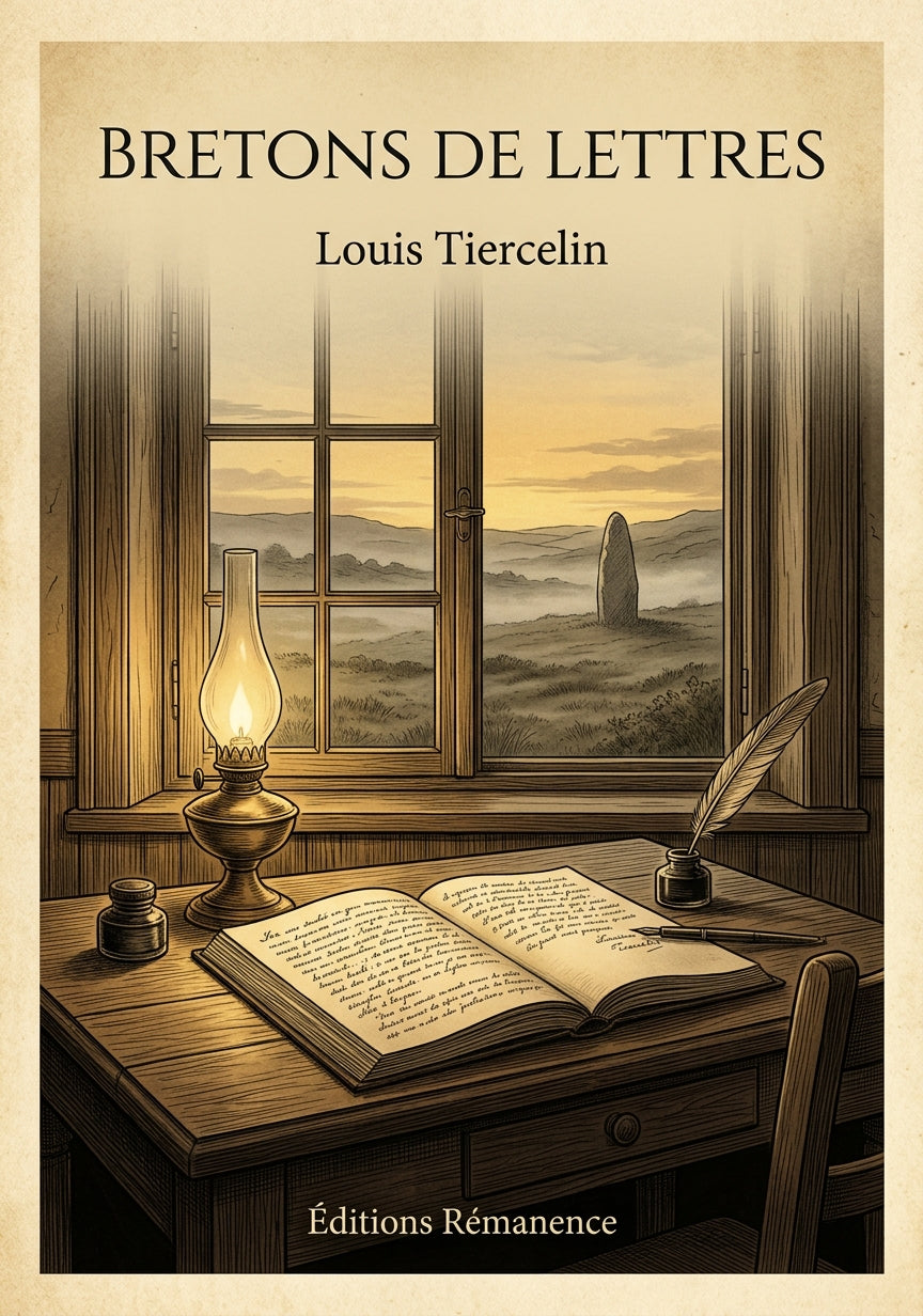 Livre Bretons de Lettres par Louis Tiercelin - Couverture - Editions Remanence