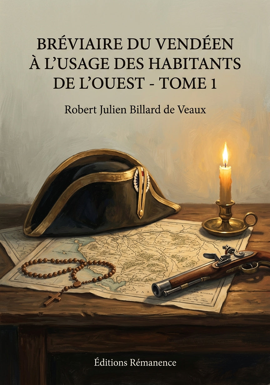 Livre Bréviaire du Vendéen à l’usage des habitants de l’ouest - Tome 1 par Robert Julien Billard de Veaux - Couverture - Editions Remanence