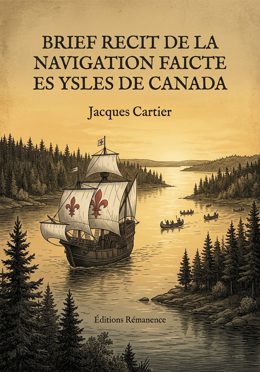 Livre Brief recit de la navigation faicte es ysles de Canada par Jacques Cartier - Couverture - Editions Remanence