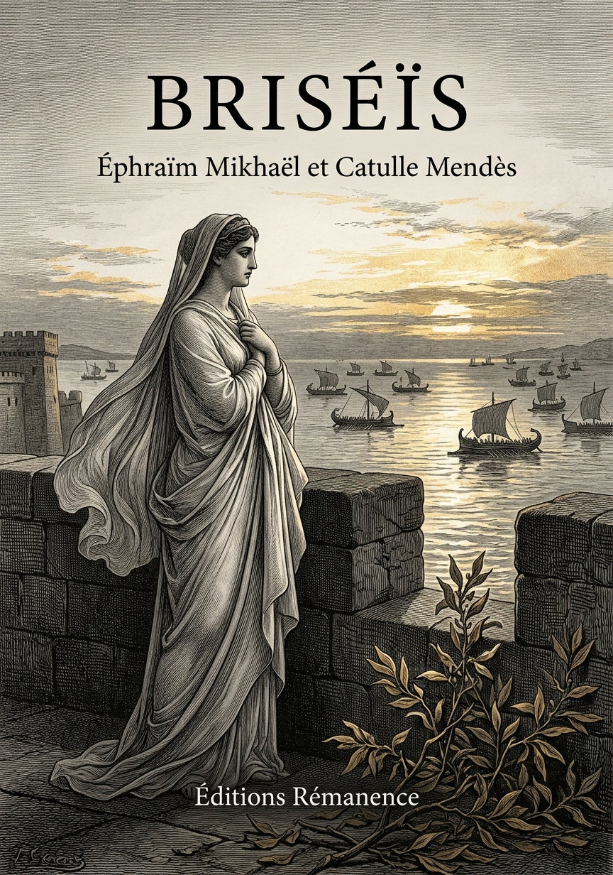 Livre Briséïs par Éphraïm Mikhaël et Catulle Mendès - Couverture - Editions Remanence