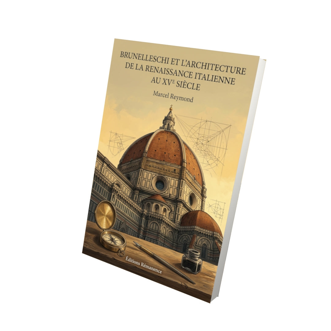 Livre Brunelleschi et l’Architecture de la Renaissance italienne au XVe siècle par Marcel Reymond - Vue 3D - Editions Remanence