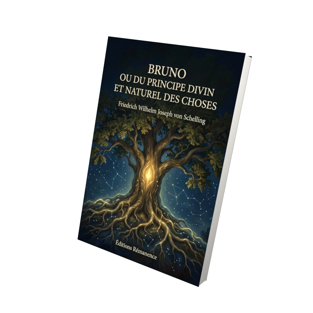 Livre Bruno ou Du principe divin et naturel des choses par Friedrich Wilhelm Joseph von Schelling - Vue 3D - Editions Remanence