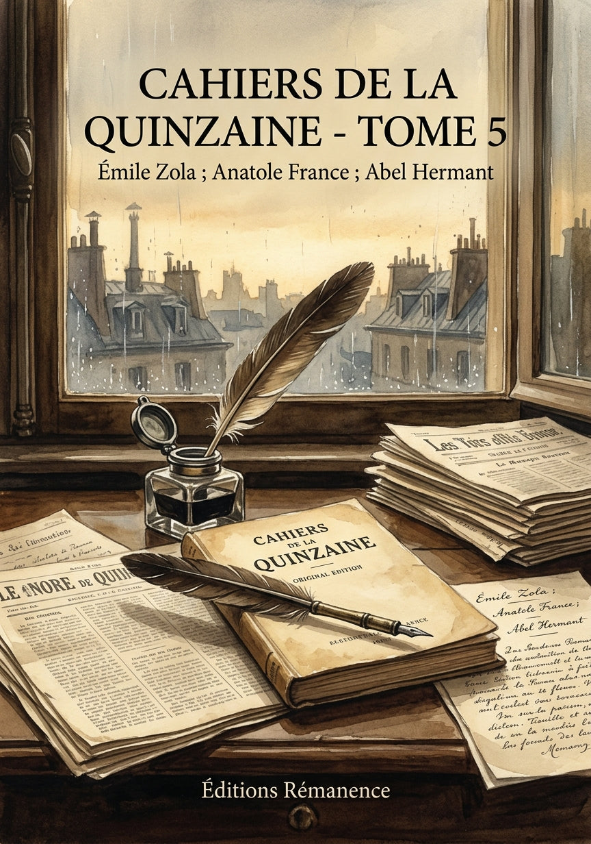 Livre Cahiers de la Quinzaine - Tome 5 par Émile Zola ; Anatole France ; Abel Hermant - Couverture - Editions Remanence