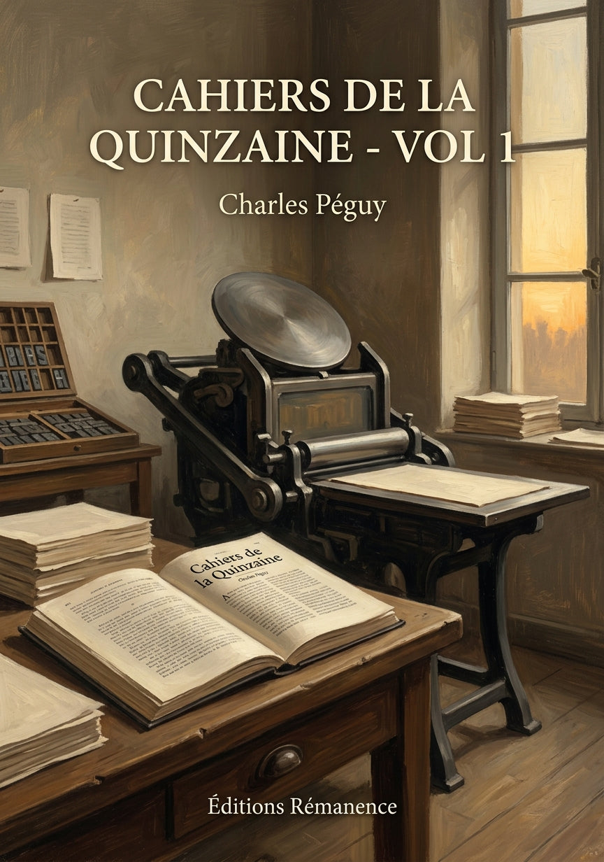 Livre Cahiers de la Quinzaine - Vol 1 par Charles Péguy - Couverture - Editions Remanence