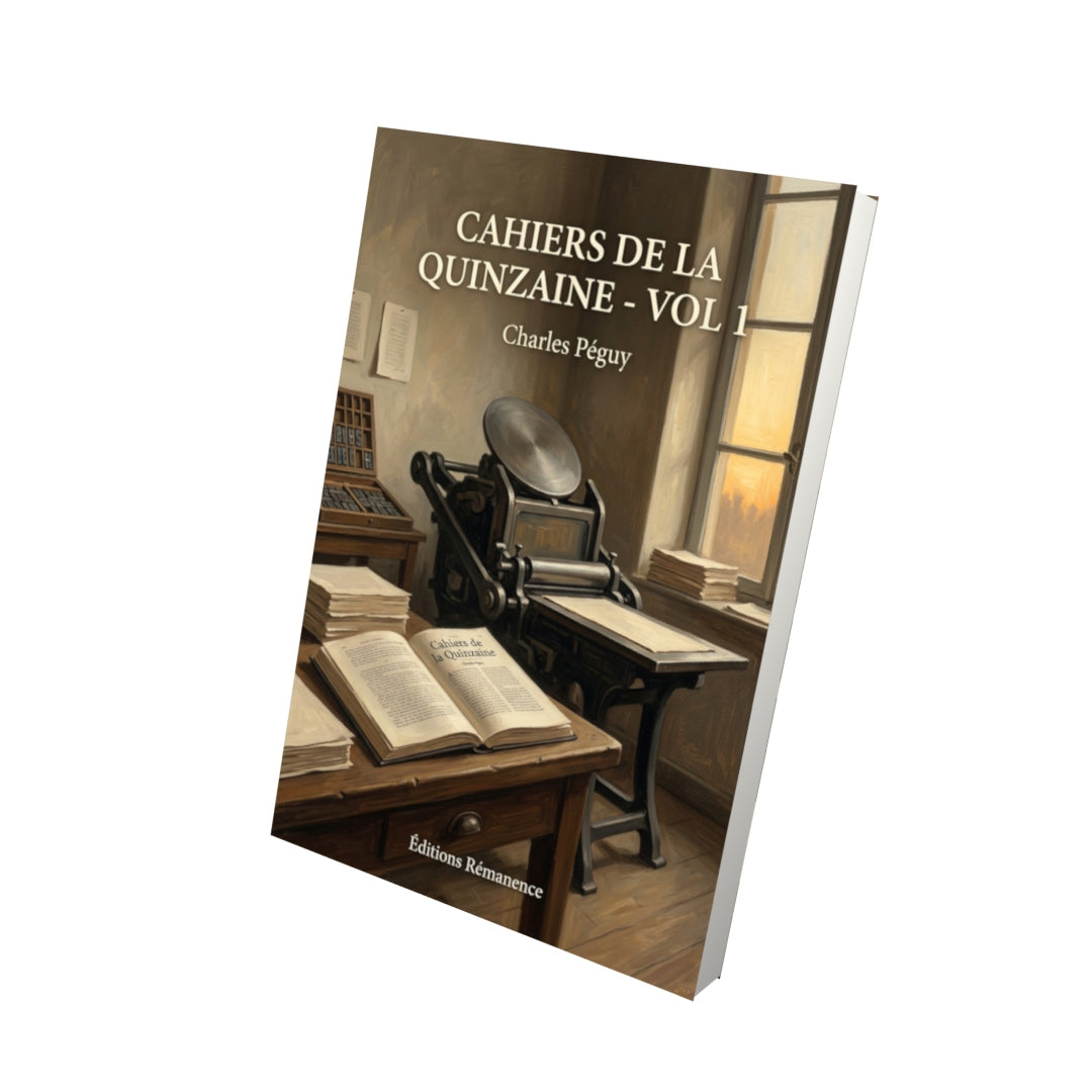 Livre Cahiers de la Quinzaine - Vol 1 par Charles Péguy - Vue 3D - Editions Remanence