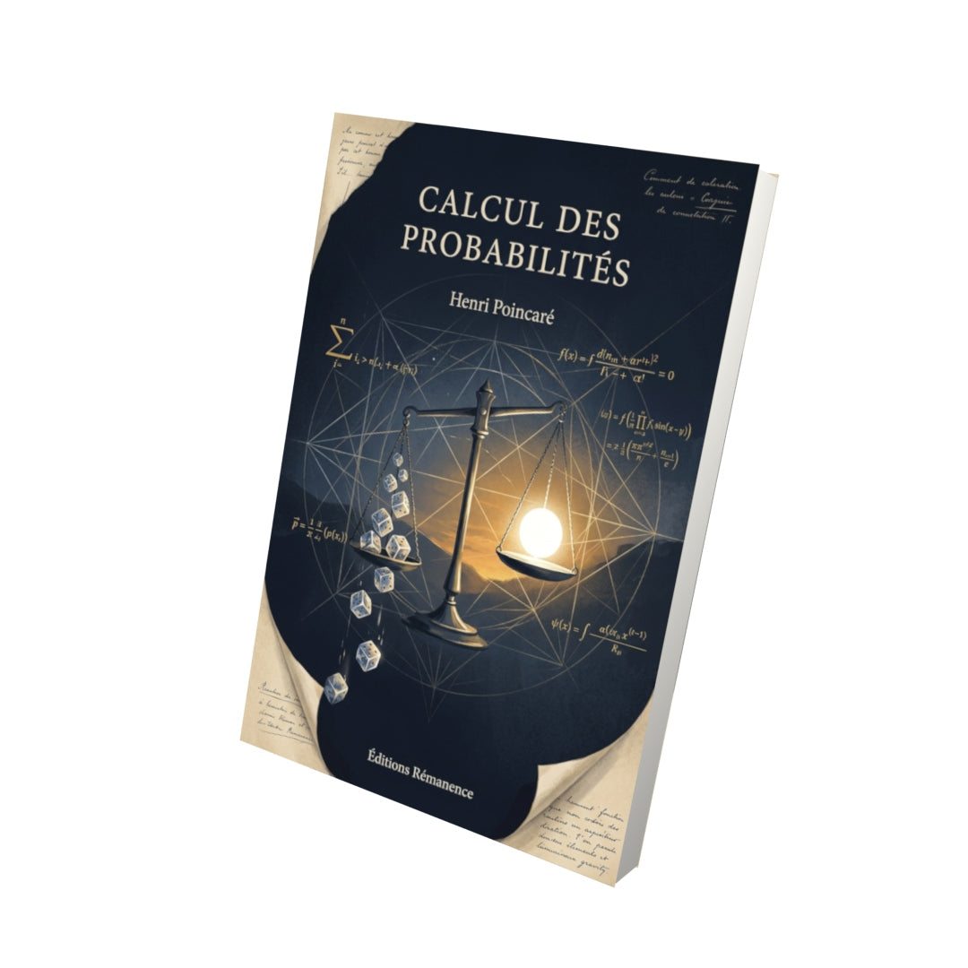 Livre Calcul des probabilités par Henri Poincaré - Vue 3D - Editions Remanence